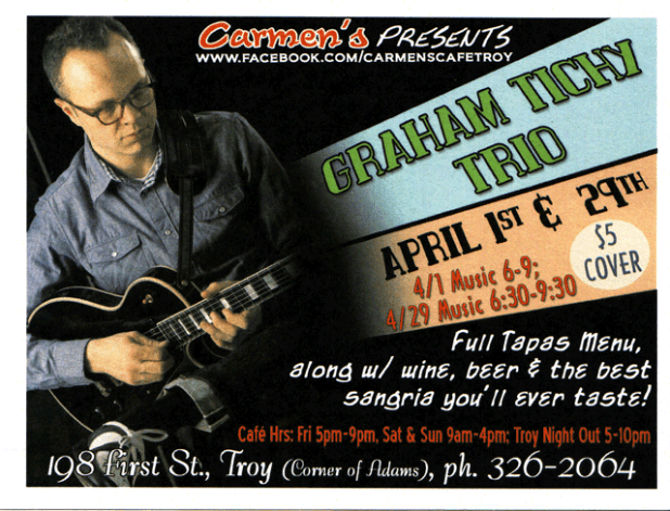 There's good rockin Friday Night at Carmen's Cafe